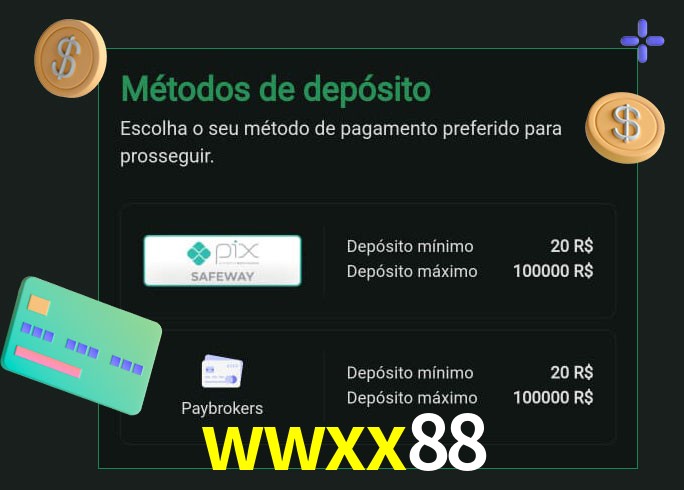 O cassino wwxx88 oferece uma grande variedade de métodos de pagamento